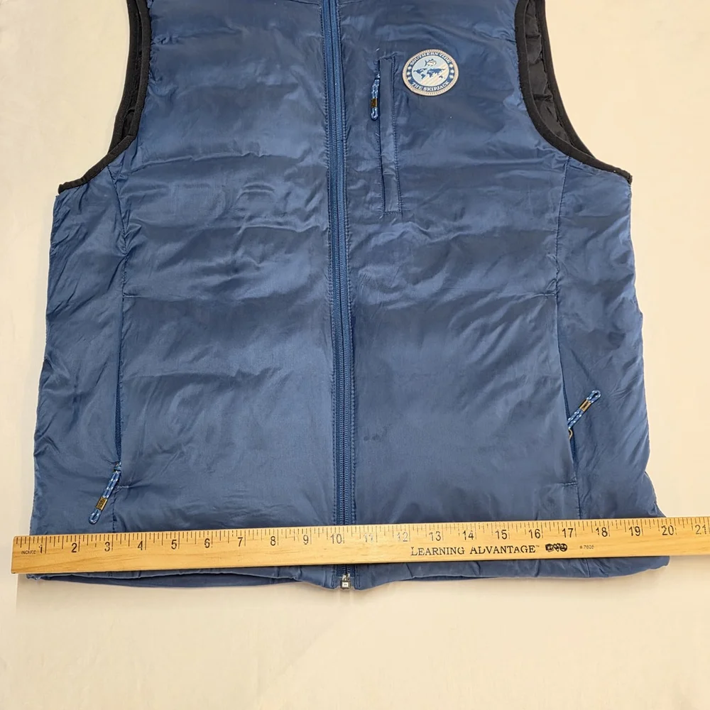 Coastal Prep Southern Tide Down Vest Men S Blue Nylon Goose Down Zip Jacket